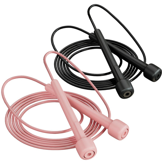 POCFOINY 2 Pack Jump Rope for Fitness, Speed Rope Skipping Rope for Men, Kids and Women, Jumping Rope for Workout, Tangle-Free PVC Long Jump Rope Set, Adjustable Exercise Jumping Rope Boxing for Adult