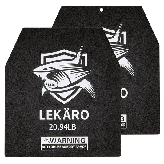 Weighted Vest Plates 9.8"x11" Steel Weight Plates for Vests – 5.51/8.81/15.43/20.94 LB Pairs – Rust-Proof Powder Coated Workout Inserts for CrossFit Murph Rucking Running Strength Training