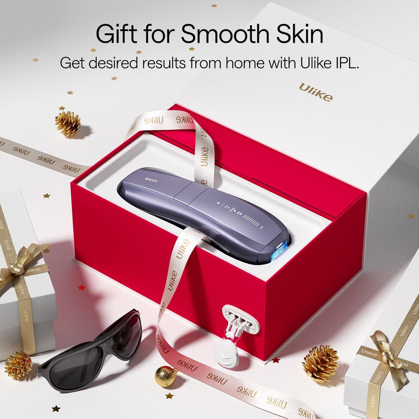 Ulike Laser Hair Removal Device Air 10 Ipl Gift for Women and Men, Ice Cool and Permanent Hair Reduction for Nearly Painless, Dual Lights, Skin Sensor & USHR Mode Hair Removal in 10mins from Home