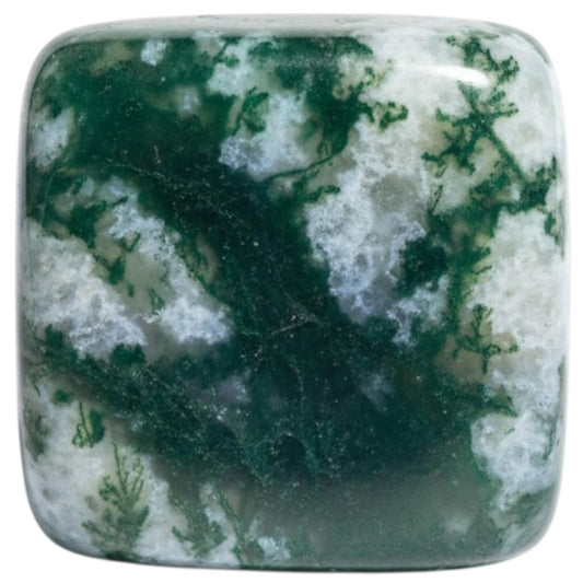 Moss Agate Tumbled Stone – Natural Green Crystal Gemstone for Positivity, Growth & Balance – Pocket Stone for Meditation, Reiki, Chakra, Yoga & Spiritual Décor