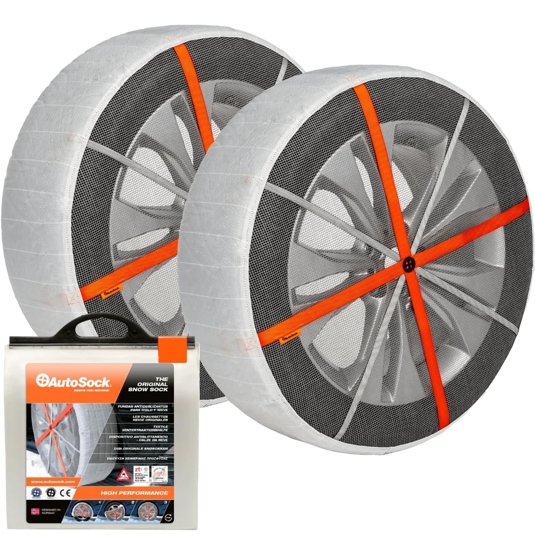 AutoSock for Passenger Vehicles HP697, Snow Socks for Tires, Pack of 2