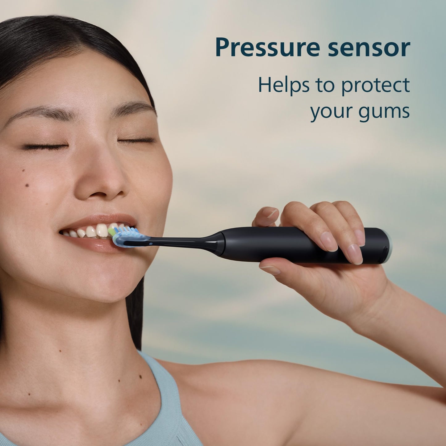Philips Sonicare 6500 Series Electric Toothbrush - Next-Generation Sonicare Technology, Pressure Sensor, 9 Brushing Settings, SmarTimer, BrushPacer, 21-Day Runtime, Travel Case, Black, HX7411/08