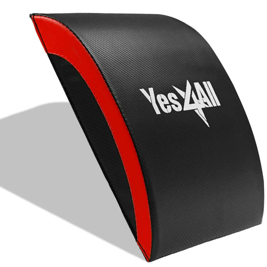 Yes4All Abdominal Exercise Pads, Foldable Ab Workout Equipment for Home Gym Core Training & Back Stretching, Sit Up Mat for Floor Exercises, Red