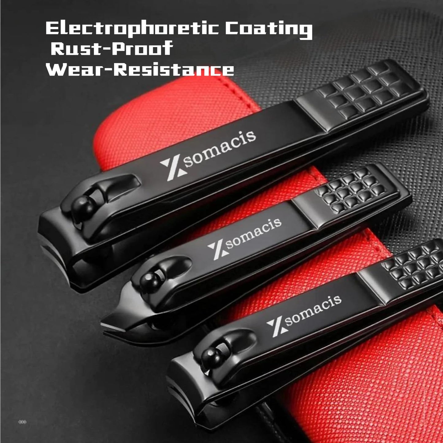 Xsomacis Nail Clippers Set Fingernail and Toenail Clipper Cutters, Manicure Pedicure Kit 11pcs Grooming Kits, Nail Care Tools with Portable Travel Case Present for Man Woman Husband Boyfriend Parent