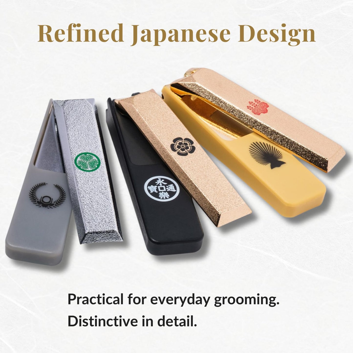 Wablade Japanese Nail Clippers, 2.8 Inch, Made in Seki Japan, Curved Carbon Steel Blade, Built-in Catcher & Nail File, Clean Controlled Trimming for Fingernails & Toenails (Oda Nobunaga)