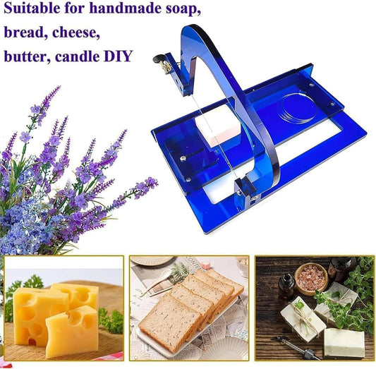 LKXNEW Precision Soap Cutter with Scale - Adjustable Acrylic Loaf Cutter for DIY Soap Making & Crafts, for Handmade Soap & Craft Supplies