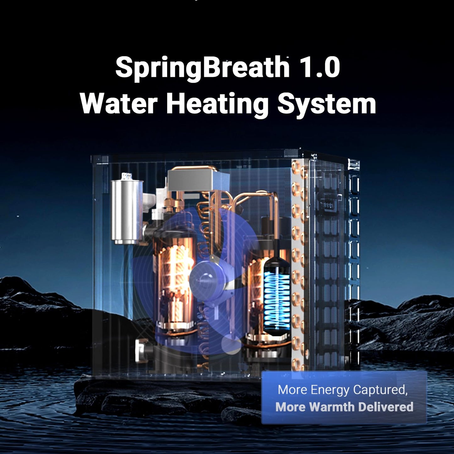 WARMBLU H5 Swimming Pool Heat Pump 18,000BTU 5,000 Gal High Efficiency COP4.1 Energy Save 45% Above Smart WiFi Control 110V