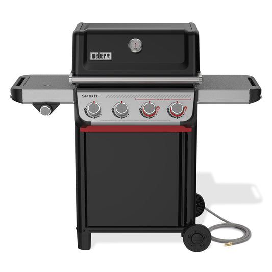Weber Spirit E-435 Natural Gas Grill for Outdoor Cooking, 4 Burners and 1 Side Burner, Black – Porcelain-Enameled Cast-Iron Grates, 2 Boost Burners, Sear Zone