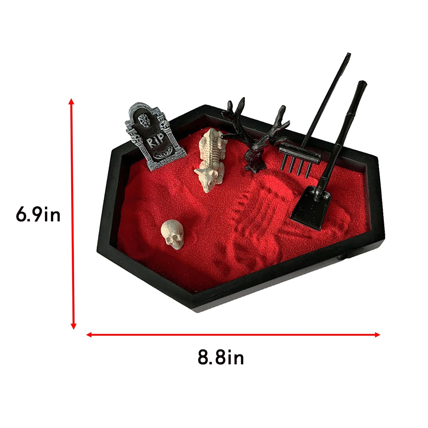 Zen Garden for Desk Gothic Gifts Office Desk Decor Mini Zen Garden Kit (Gothic Set A)