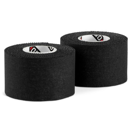 RockTape Athletic Tape for Joint Support – Tearable Sports Tape for Wrists, Ankles, Fingers – Hypoallergenic, Sweat-Resistant, Easy to Apply, 1.5" x 10 Yards, Black, 2 Pack