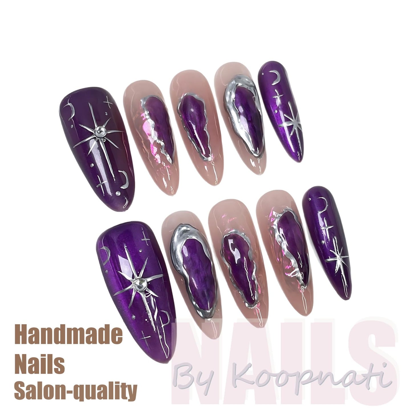 Handmade Press On Nails Short Almond White Homemade Press On Nails French Tip With 3D Design Fake Nail Art For Women M