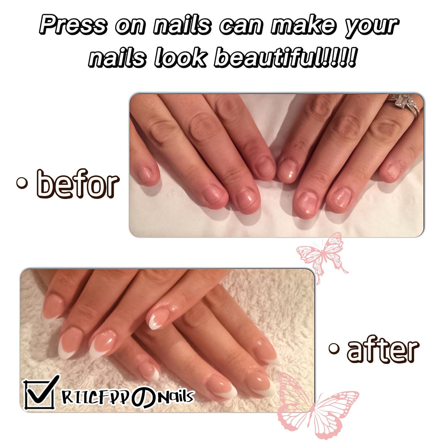 Press on Nails Almond Nails Colourful Flower Design Short Press Ons Nude Pink Fake Nails Exter Short Press on Nail Glossy False Nailsr for Women Reusable Acrylic Nails 24 Pcs