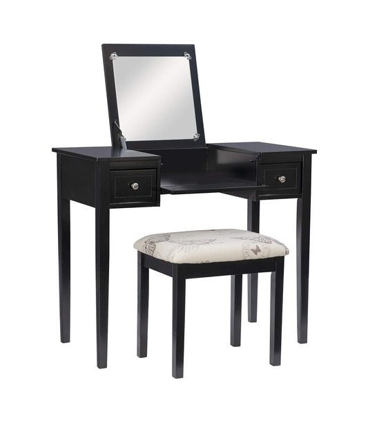 Linon Vanity Set, Black