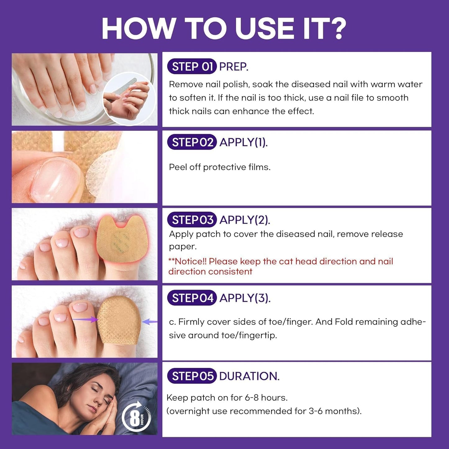Extra Strength Toenail Fungus Treatment Patches: Nail Fungus Treatment for Toenail Fingernails - Nighttime Fungal Nail Patches Fungal Nail Repair- 21 patches