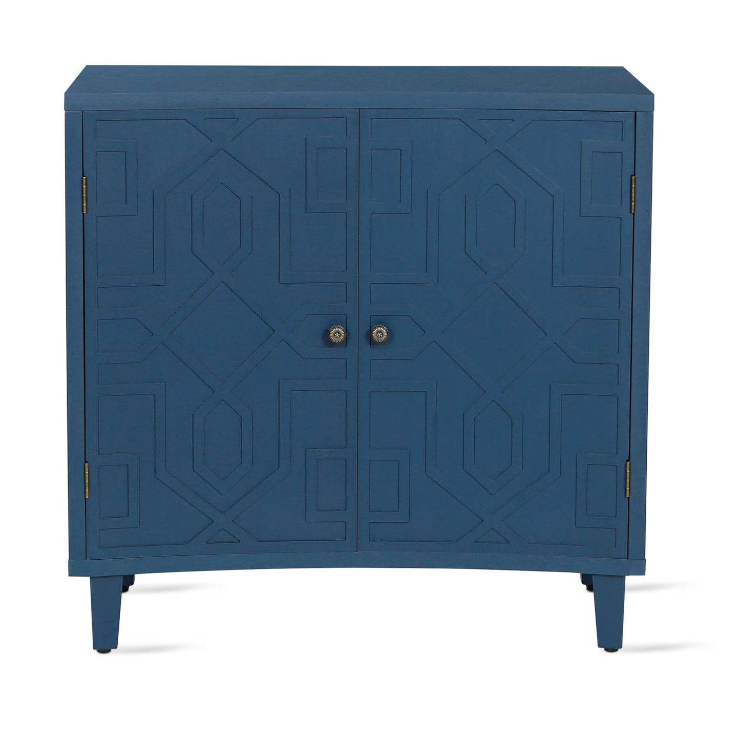Christopher Knight Home Eyre Wooden Storage Accent Cabinet with 2-Door, Living Room Cupboard with Shelves, Dining Room/Kitchen Buffet Sideboard, Entryway Display Table,Home Office Decoration,Navy Blue