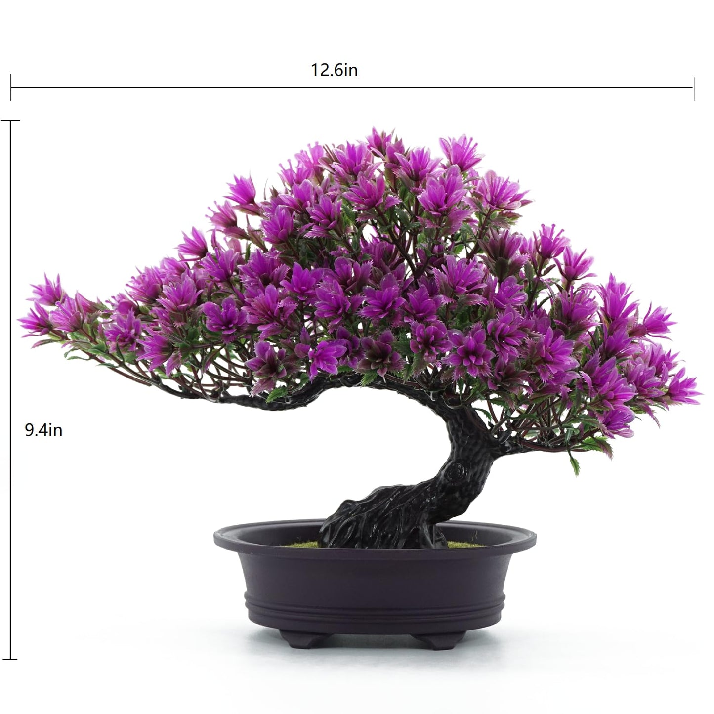 Artificial Bonsai Pine Tree Fake Desk Plants Commercial Reception Charm Adornment Home Decor Office Bookshelf Decor (Colourfu)