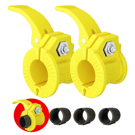 ZY-HUAN Barbell Clips 1 inch Barbell Clamps 0.9-1.18inch Quick Release Weight Clips for Bars Multi-Size Adjustable Olympic Barbell Clamps (Yellow)