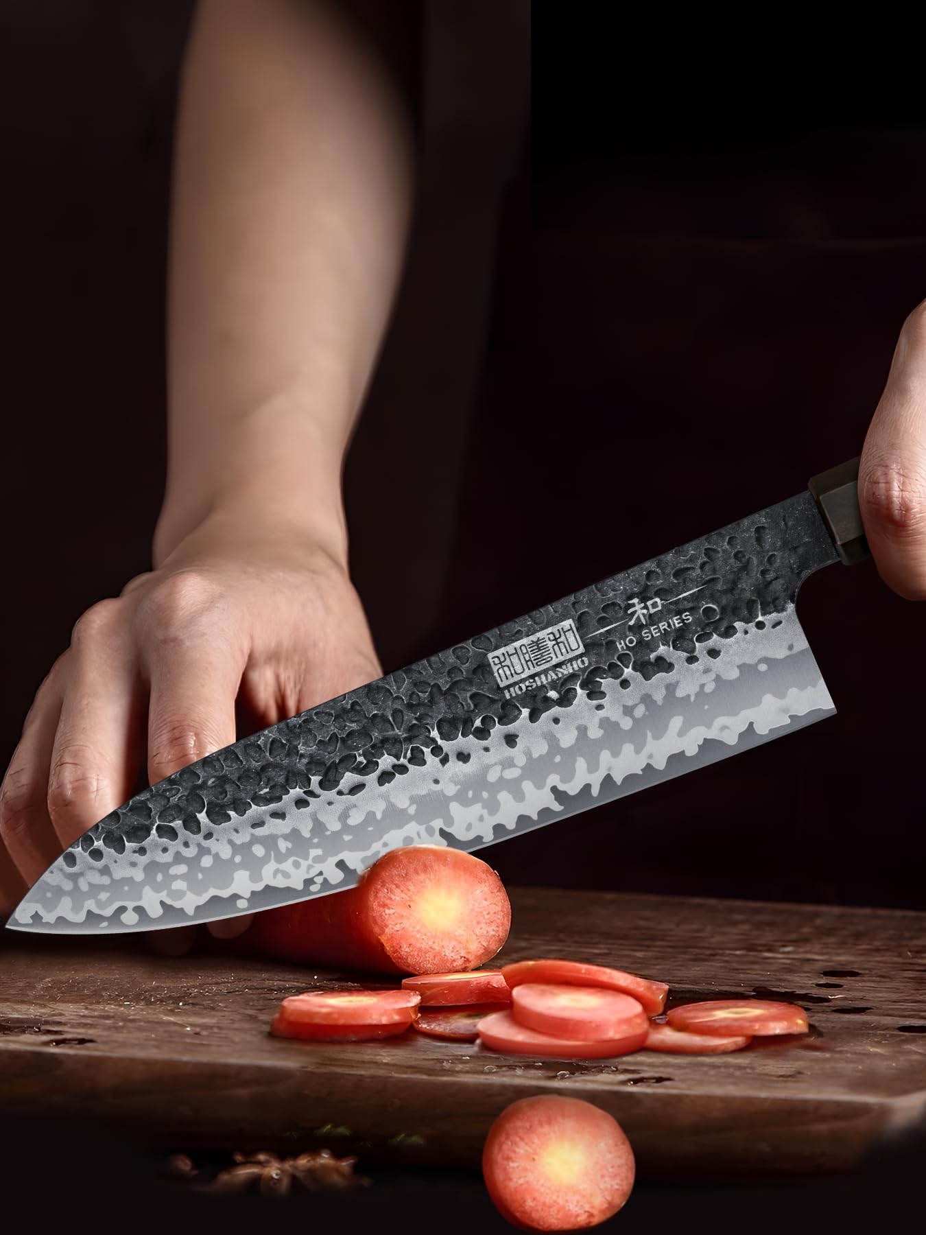 HOSHANHO Chef's Santoku Knife 7 Inch, Professional Japanese VG-10 Super Steel Chef Knife & 8 Inch Japanese Gyuto Chef Knife, 7 Layers High Carbon Steel VG-10 Kitchen Knife & 6 Inch Deba Knife