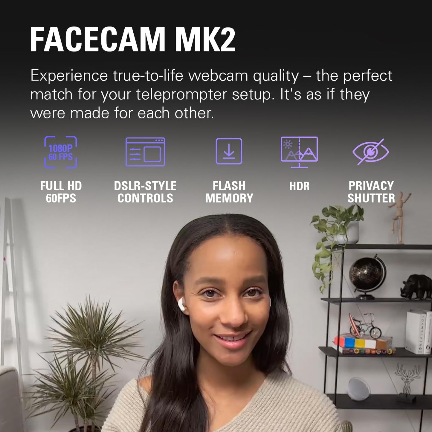 Elgato Prompter Camera Set - Premium Teleprompter with Full HD Webcam, HDR Enabled, Perfect for Streaming, Presenting, Video Calls, Compatible with OBS, Zoom, Teams, and More, Works with PC/Mac