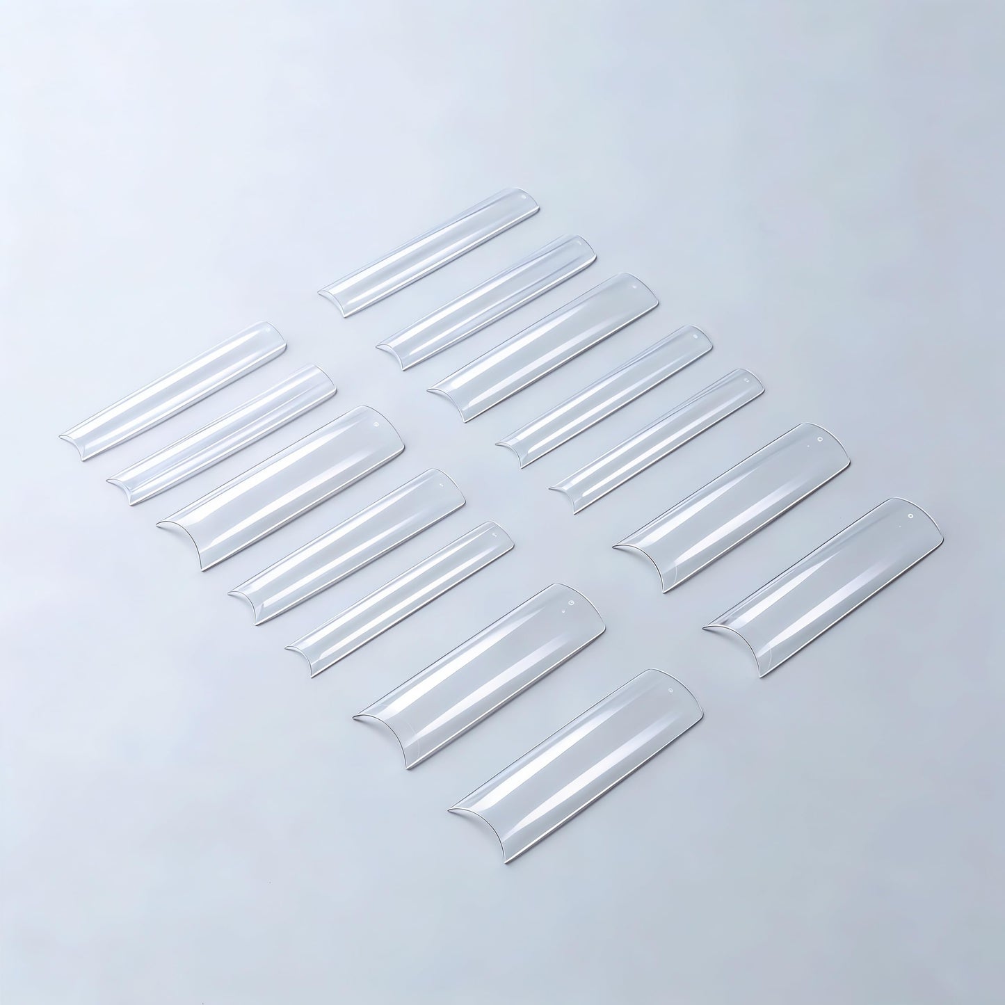 AKA Unicorn XXXL Long Square Soft Gel Nail Tips, 240Pcs Half Cover Clear Nail Extensions, 12 Sizes Pre-Shaped Clear Press On False Nails for DIY, Nail Tech & Salon Use