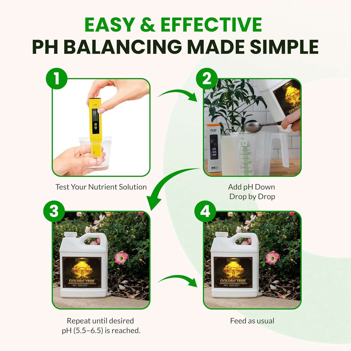 Humboldts Secret Golden Tree Liquid Plant Food | Enhances Growth Indoors or Outdoors | All-in-One Plant Nutrients for Vegetables, Trees, Flowers, Fruits, Roses, Lawns, Tomatoes | 1 Gallon