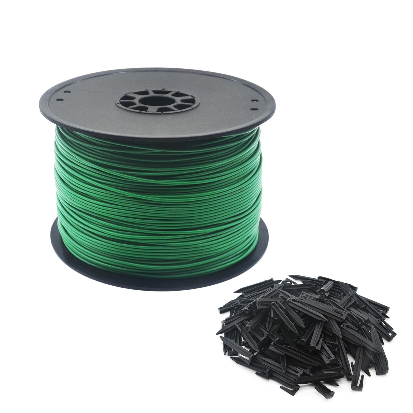 Multisland Universal 1500FT Robotic Mower Boundary Wire Automatic Lawnmower Perimeter Wire and 200PCS 3.3" Plastic Boundary Wire Stakes