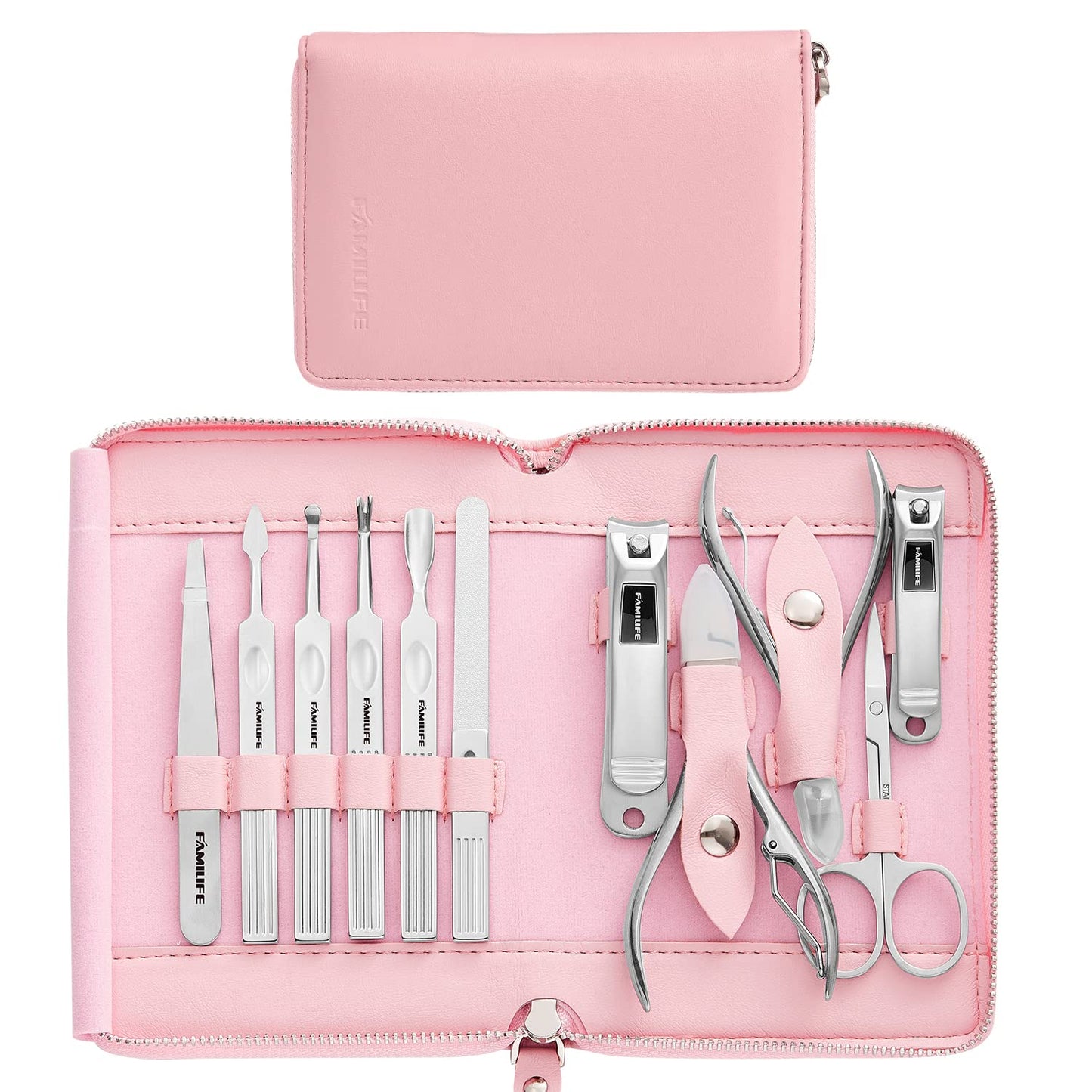 Manicure Set, Familife Manicure Kit Manicure Set Professional 11PCS Nail Clippers for Women Nail Kit Gifts for her and