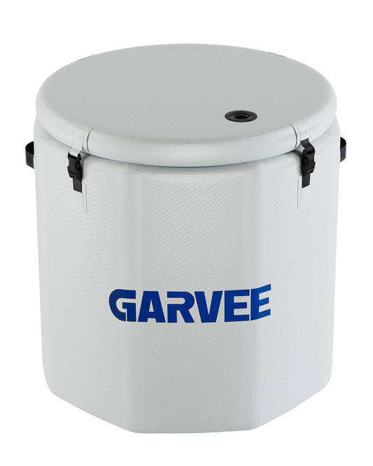XXL Ice Bath Tub for Athletes, Compatible with Water Chillers, 186-Gallon Inflatable Cold Plunge Tub with Insulated Lid, Portable for Outdoor & Indoor Recovery (White, 186Gallon)