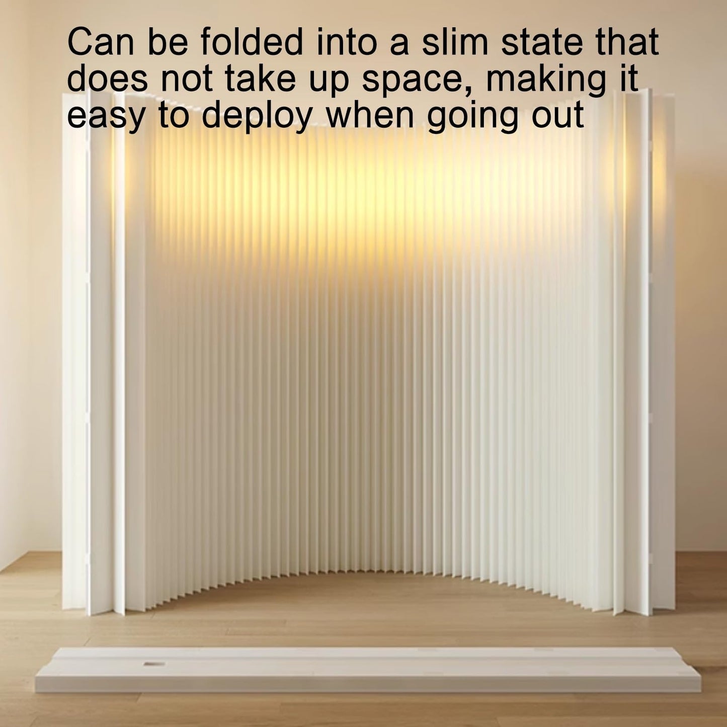 Portable Folding Room Divider - Lightweight Retractable Partition for Easy Room Separation, Ideal for Home, Office, and Events, Space-Saving Design