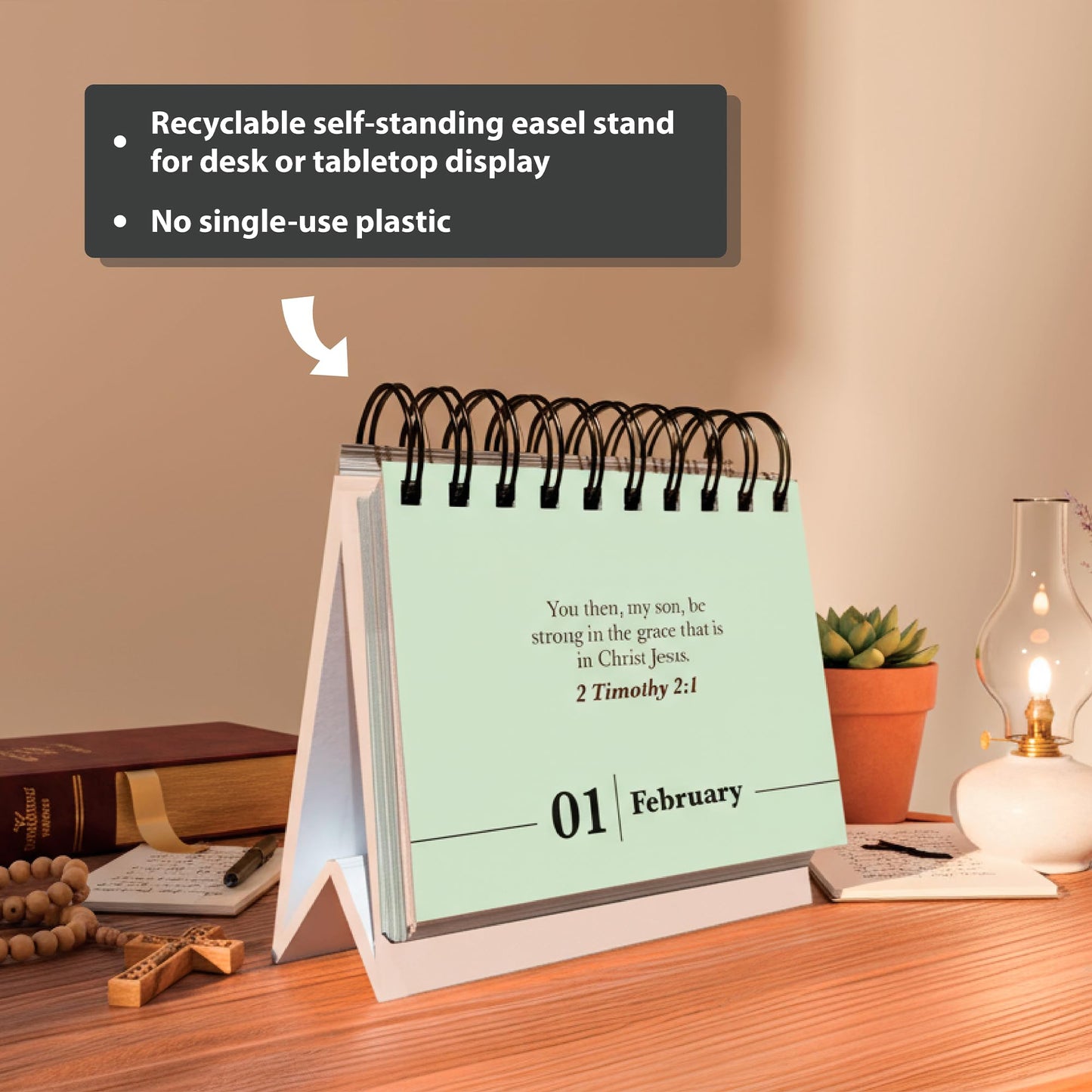 Verse A Day Perpetual Calendar | Enjoy it Year After Year, 365 Christian Verses from the NIV Bible to Inspire Your Daily Devotional, Positive Inspirational Religious Daily Verses for Men & Women