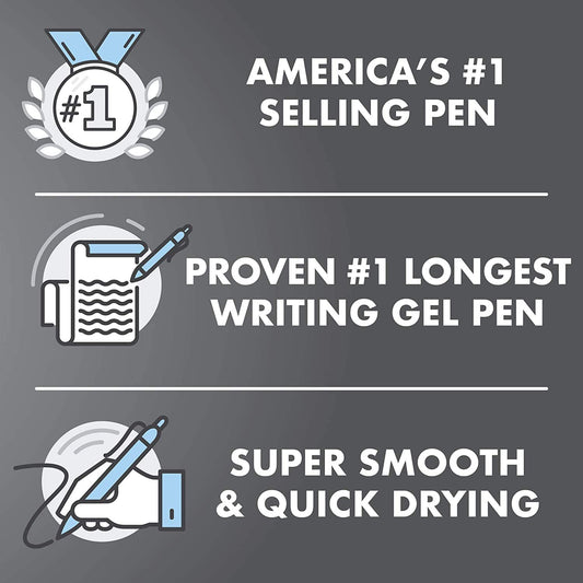 PILOT G2 Premium Gel Roller Pens, 0.7mm Fine Point Smooth Writing Pens, 5 Black & 5 Blue, 10 Pack