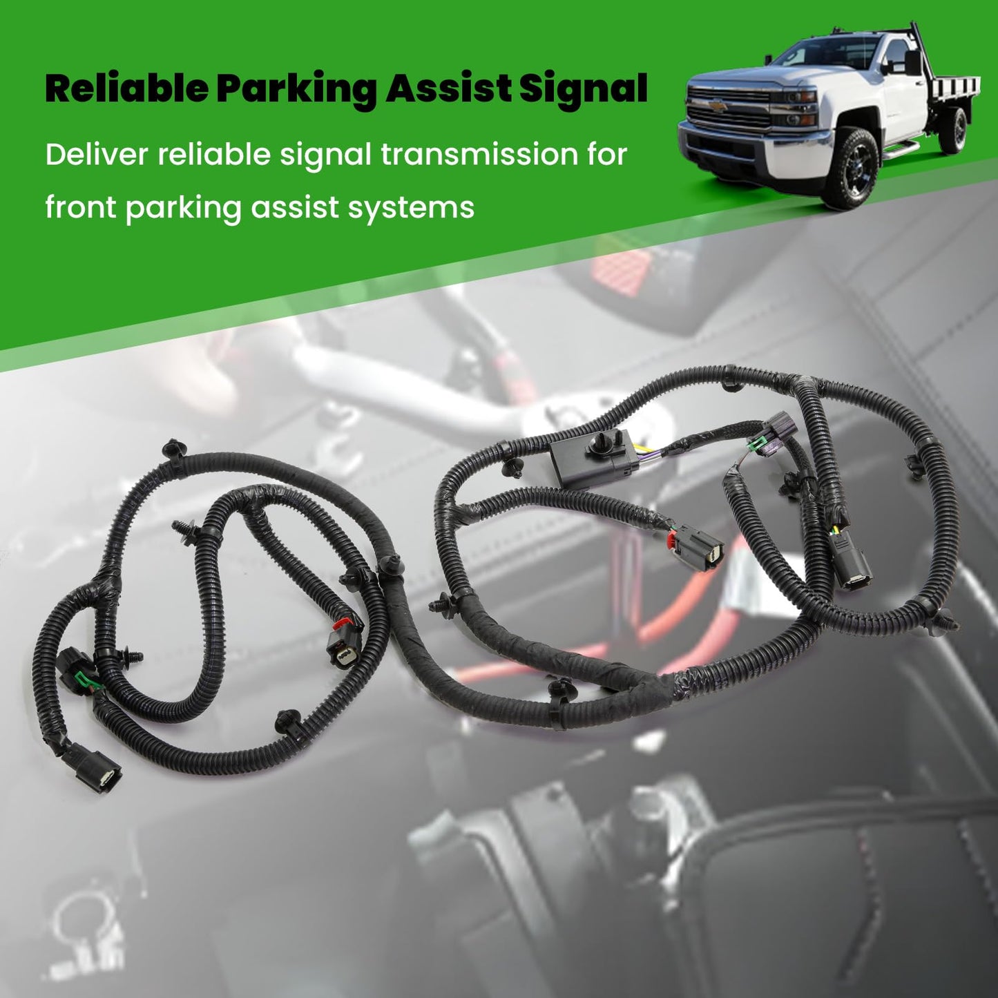 Front Object Alarm Wire Harness Fit for Chevrolet Silverado GMC Sierra 2500 3500 HD 2015-2019 Park Assist Sensor Wiring Loom Replace 23261392 2326-1392