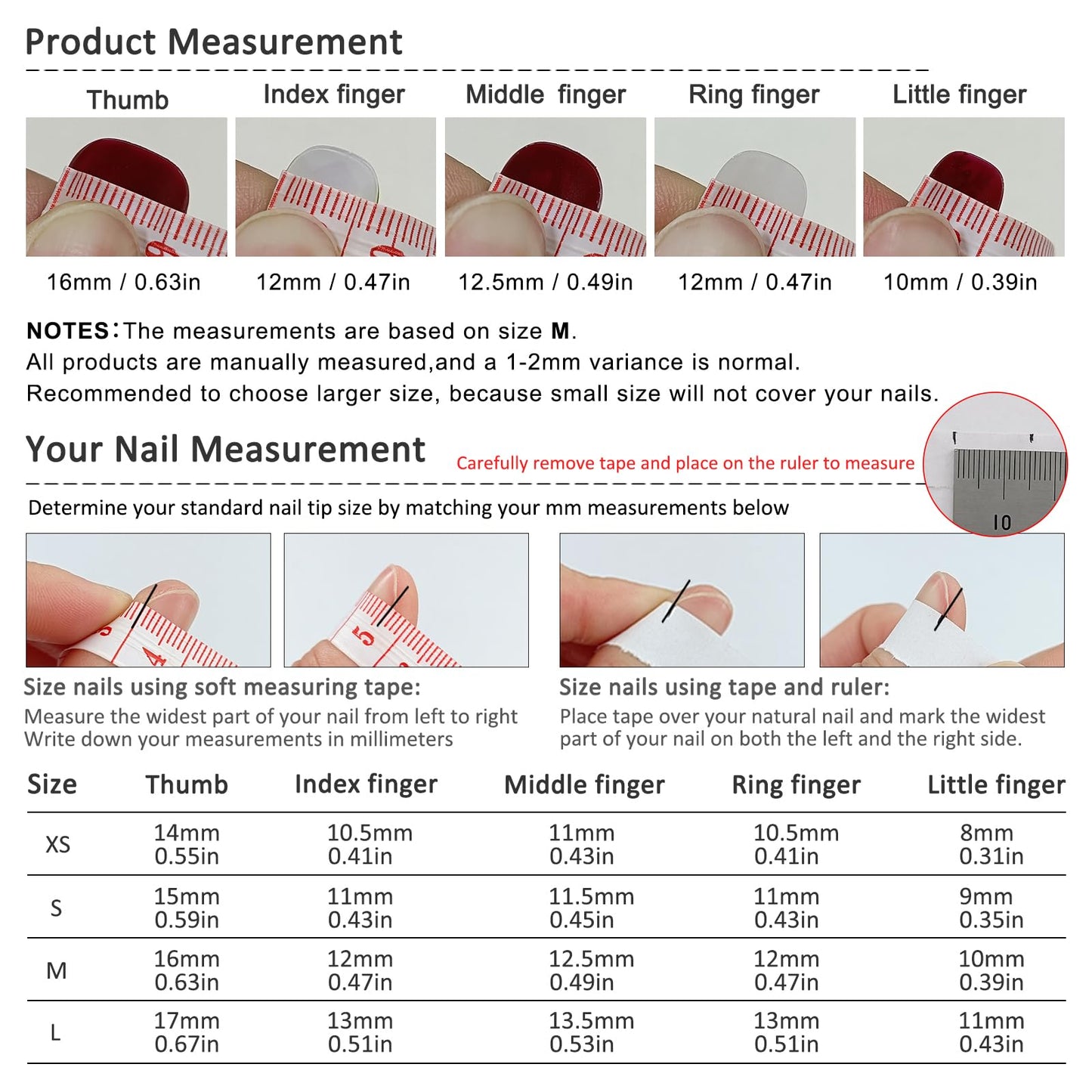 TENPAL Squoval Press on Nails -Acrylic Red Velvet Matte with Pearl Plaid & Snowfall Design | Handmade Winter Elegant Fake Nails with Tools | Christmas Party Gift Set(L)