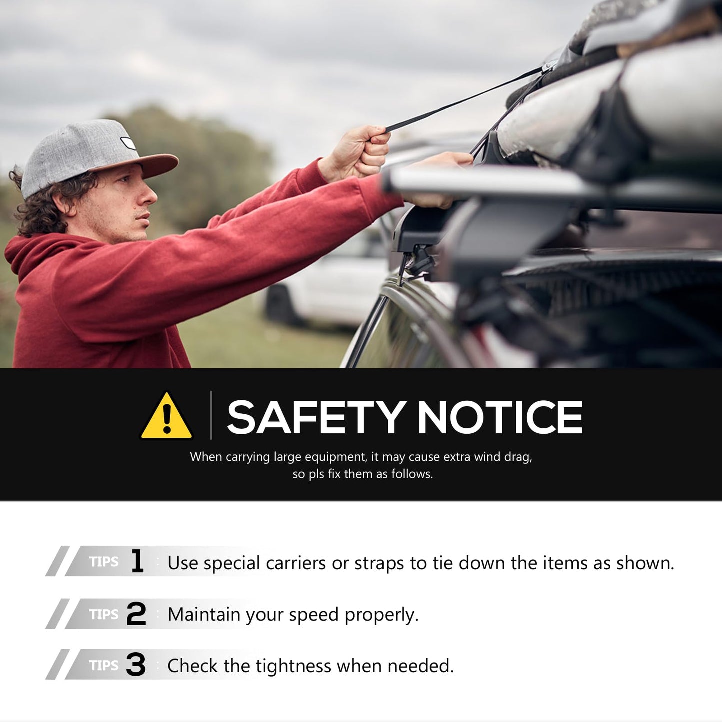 YZONA for Bronco Roof Rack Hard Top Cargo Basket with Rear Window Panel & 4 LED Lights Compatible with 2021-2026 Ford Bronco 4 Doors Soft Top and Removing Hardtop, Rooftop Rack Carrier Luggage Holder