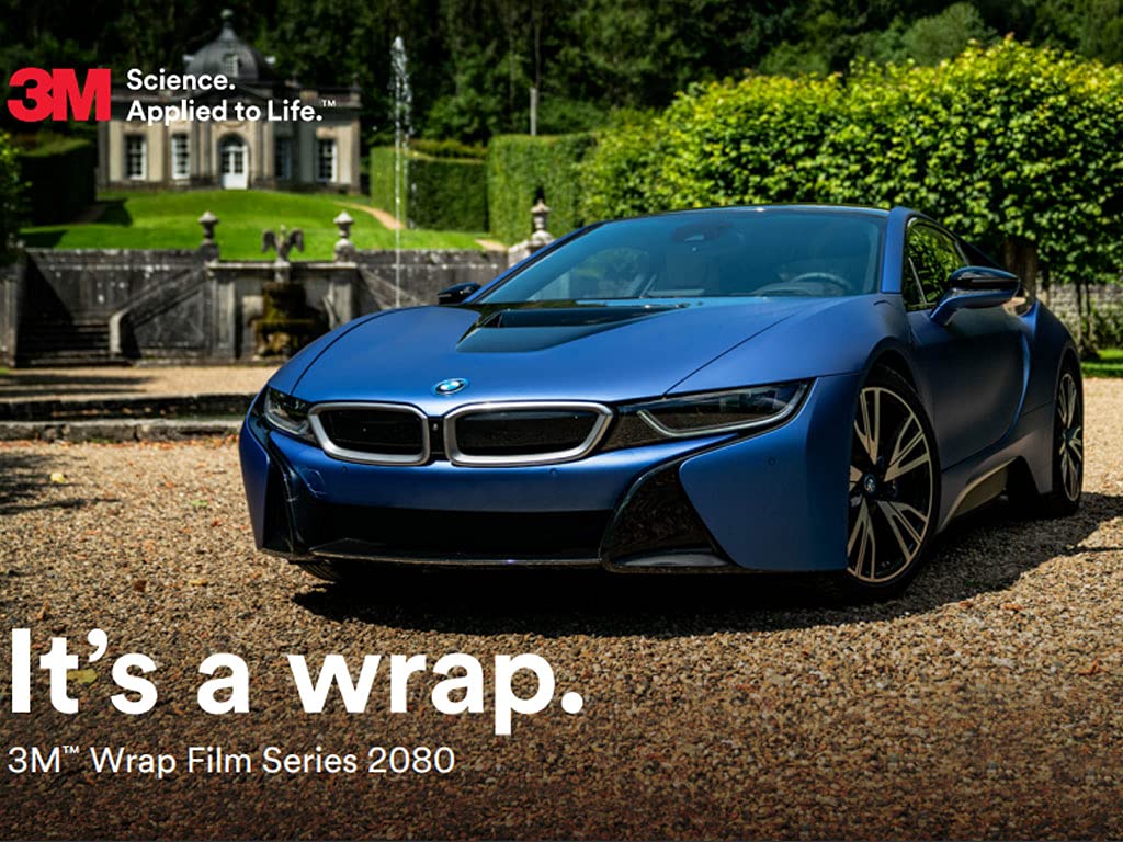 3M 2080 DM12 Dead Matte Black (5ft x 9ft) Vinyl Wrap Film Sheet with Air-Release for Cars, Trucks & More (45sq ft Roll)