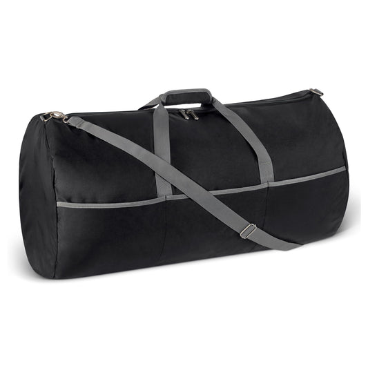 Amazon Essentials Extra Large Foldable Nylon Duffel Bag for Travel/Storage with Zippered Pockets, 32.4", 150L, 50-LBS Capacity, Black (Previously Amazon Basics)