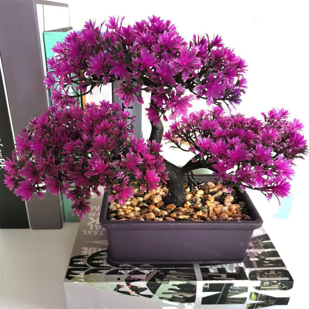 iayokocc Artificial Bonsai Tree, Juniper Faux Plants, Indoor Small Fake Plants Decor for Home Bedroom Office Desk Farmhouse Decor