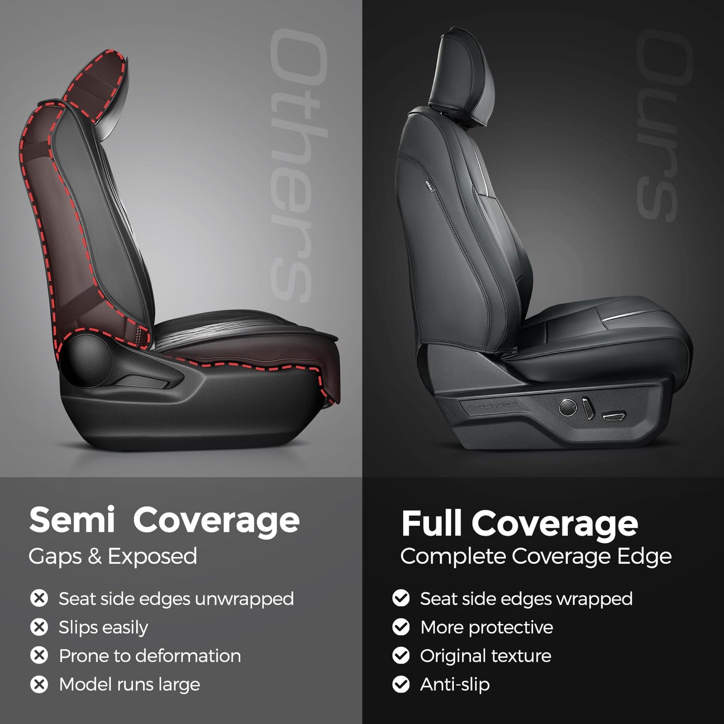 CreekT® Full Set Leather Seat Covers for Ford F150 2021-2024 2025, Waterproof Pickup Seat Covers Custom Fit for Ford F-150 Accessories, for F150 2021 2022 2023 2024 2025 Super Crew/Crew Cab(XL,XLT)