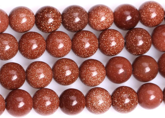 6mm Natural Gold Sandstone Beads Round Gemstone Loose Beads for Jewelry Making (60-62pcs/strand)