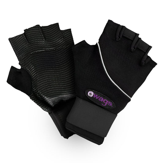 WAGs Ultra Wrist Assured Gloves - Workout Support for Women and Men With Patented Ergonomic Gel Pad and Wrap, Large, Black