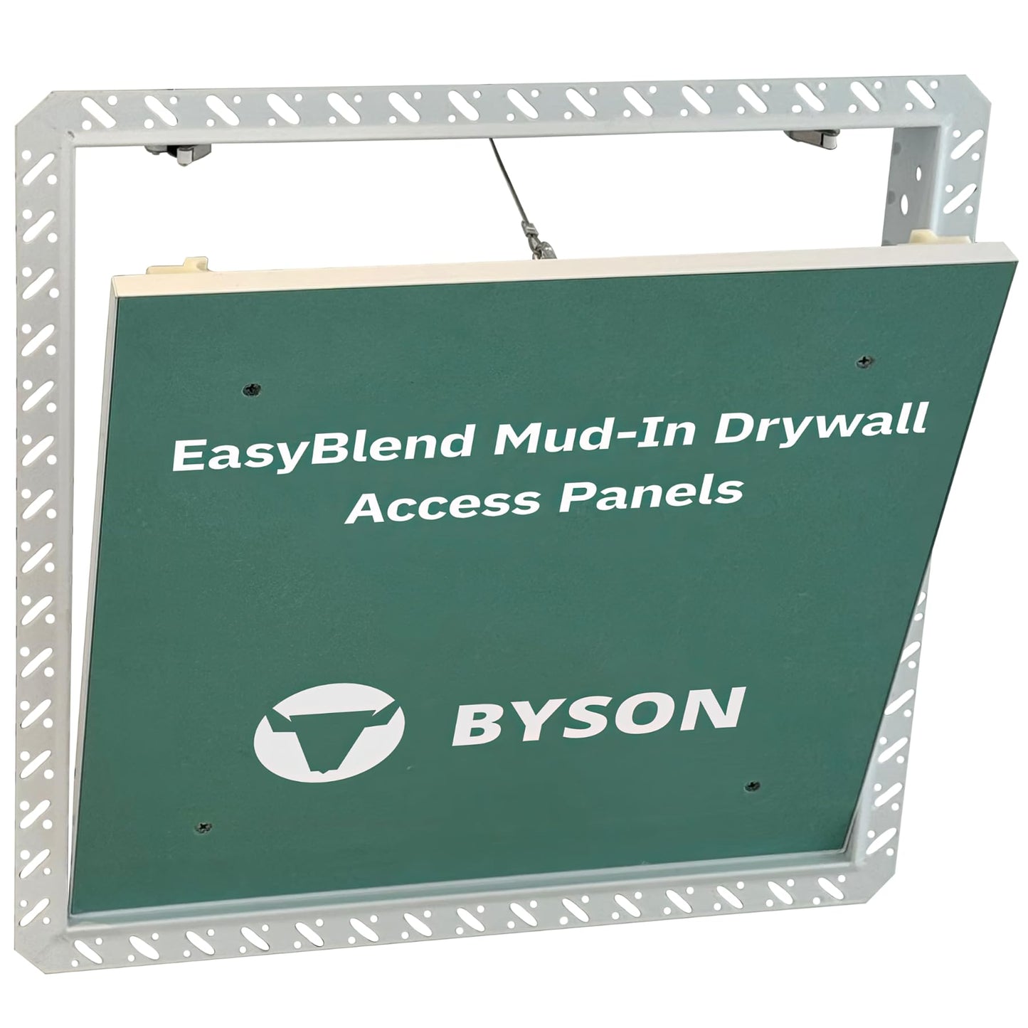 Byson Drywall Access Panel 12x12 Inches – Wall Access Door with Mud-In Flange, Heavy Duty Steel Frame, 5/8” Gypsum Inlay, Hidden Hinged Push Lock