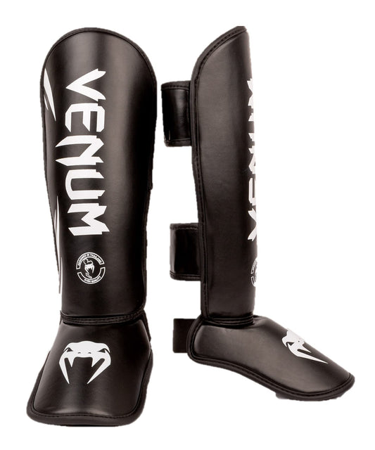 Venum Challenger Kids Shin Guards - Black/White - S
