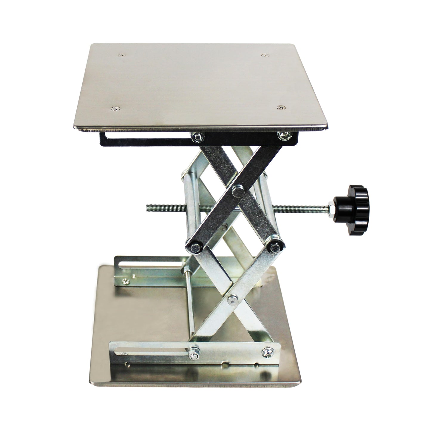 TEXALAN(R) 8x8 Lab Scissor Jack Lift Table SS304 Max. Height of 10" 33LBS Load