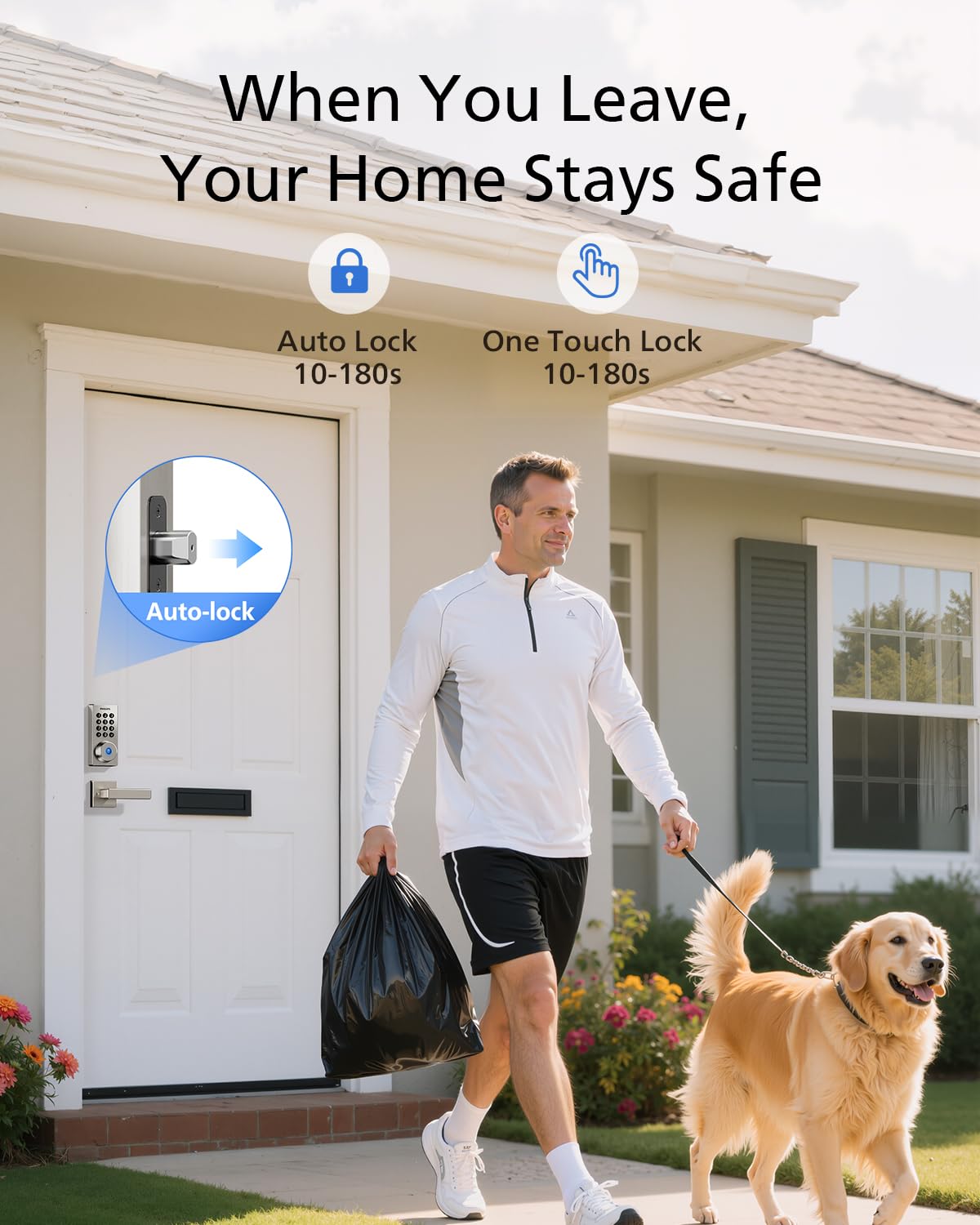 Philips Wi-Fi Door Lock, WiFi Smart Lock Keyless Entry Deadbolt for Front Door, Remote Control, Built-in WiFi, APP Fingerprint Passcode Unlock, Auto Locking