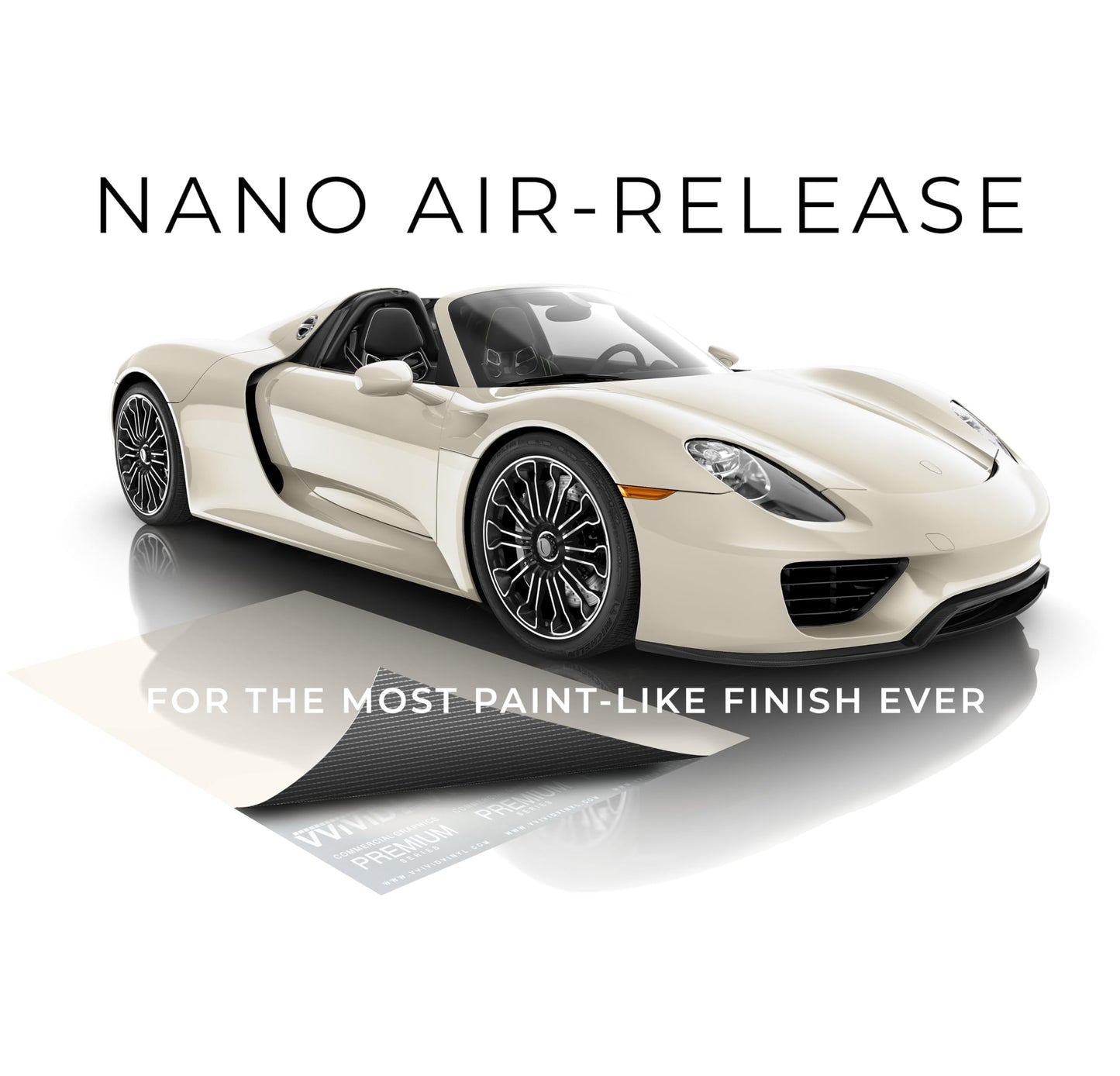 VViViD+ Ultra Gloss Pearl White Vinyl Car Wrap (25ft x 4.9ft)