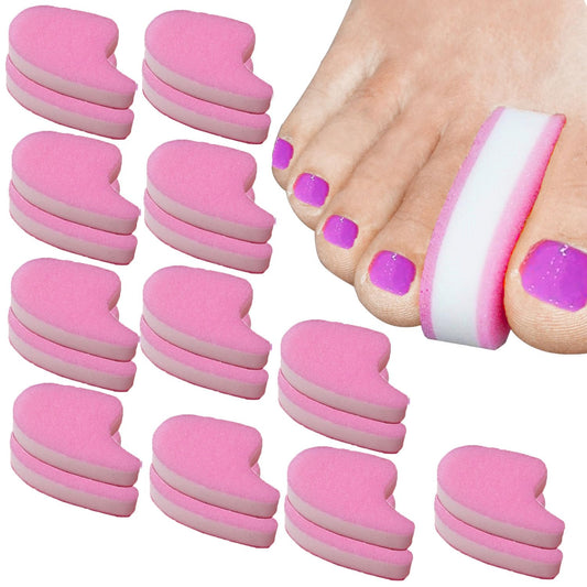 Skeerthy 20 Pieces Hammer Corrector Foam Toe Spacers for Overlapping Toes, 3- Layer Toe Separators Bunion Corrector for Align Toes and Prevent Corn, Blister, Hammer Toe Relief