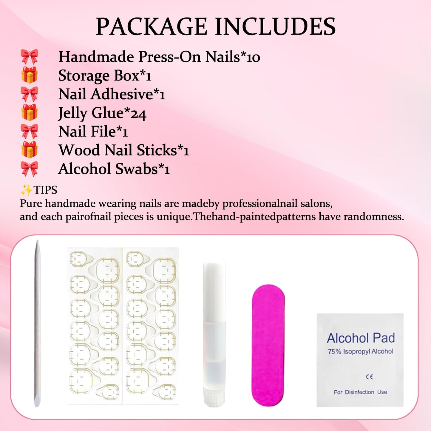 Handmade Short Duck Press on Nails Luxury Rhinestone Design Fake Nails Pink Grid False Nails with Glue,Muti-Layer Gel Thick Press ons Nail Eyes Charms Reusable Acrylic Nails for Women(Size S)