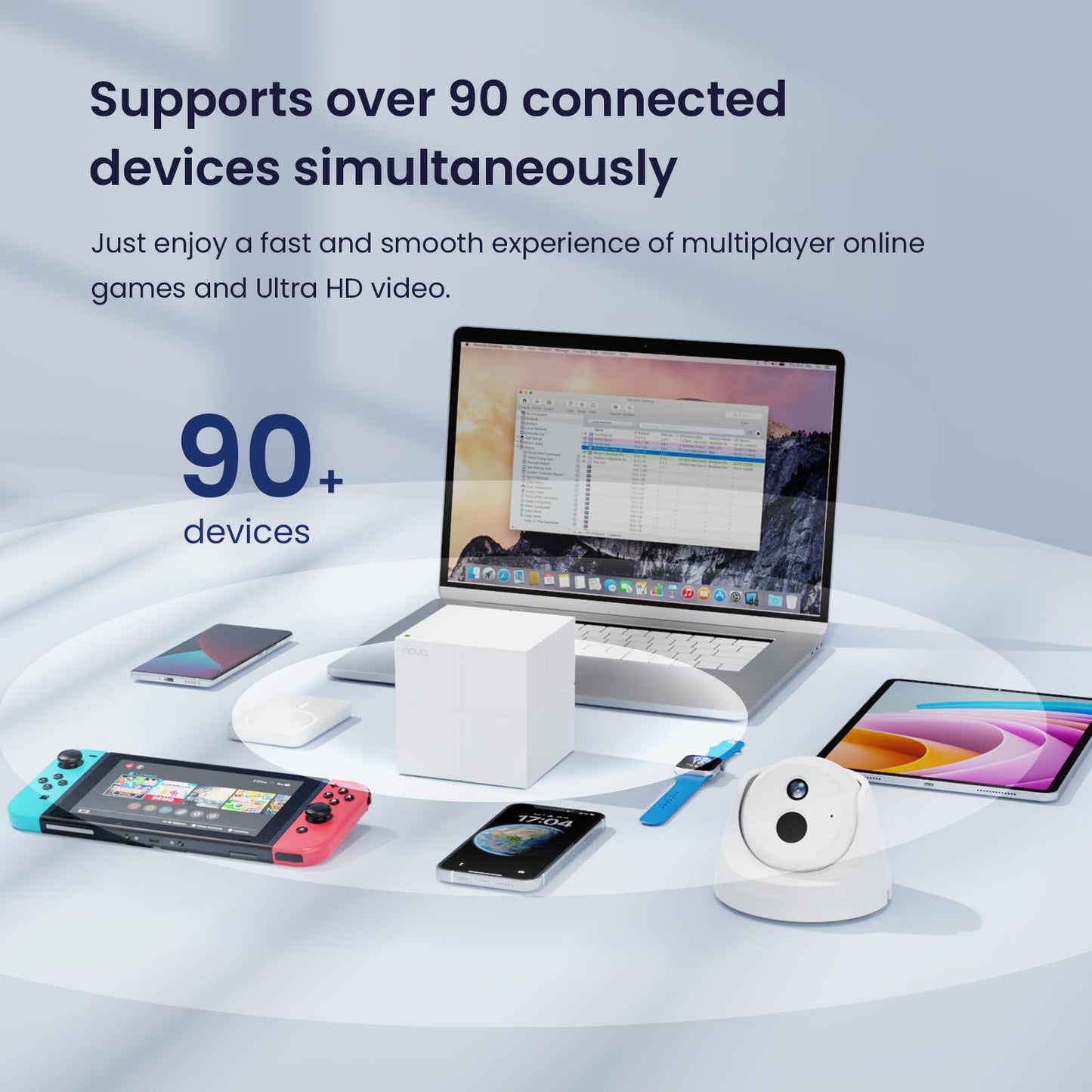 Tenda Nova Mesh WiFi System MW6 - Covers up to 2400 sq.ft - AC1200 Whole Home WiFi Mesh System - Gigabit Dual-Band Mesh Network for 90 Devices - Replaces Wireless Router and WiFi Extender - 2-Pack