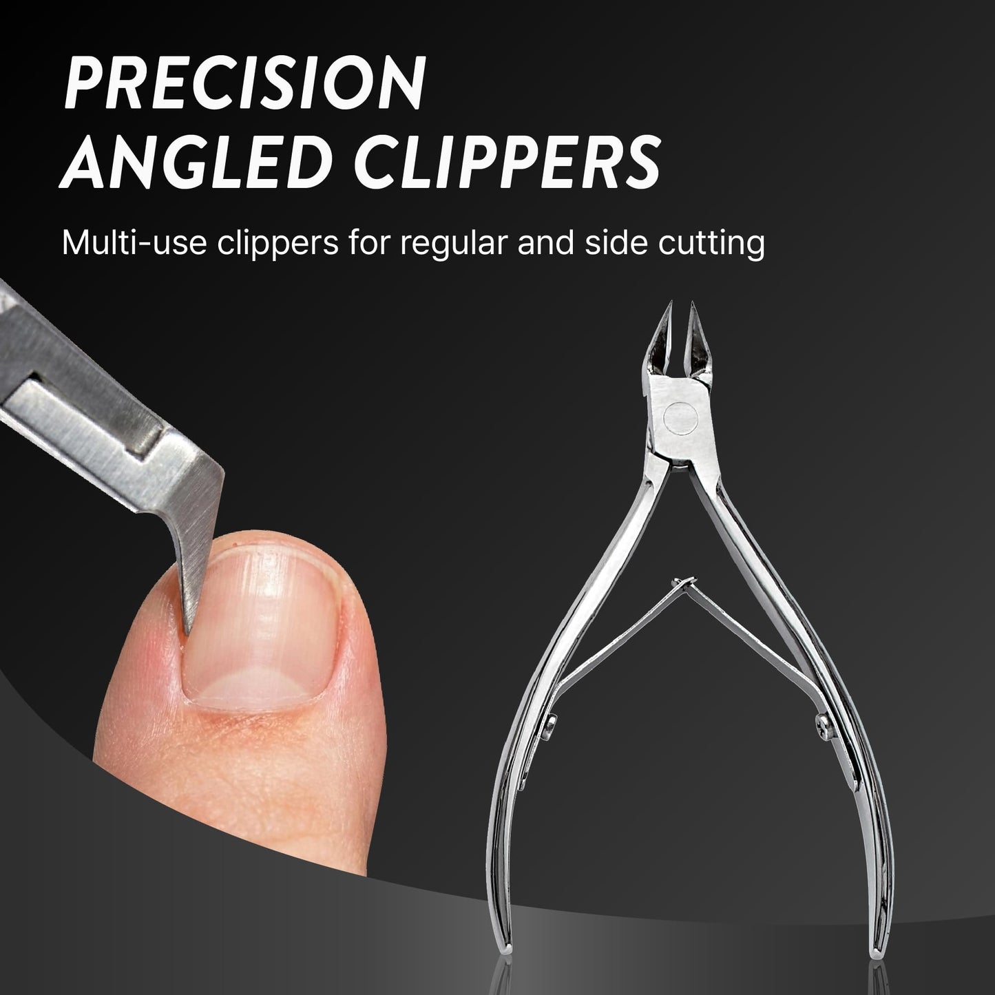 MAVIÉ Ingrown Toenail Clippers for Seniors Thick Toenails, 7 Pcs Heavy Duty Large Pedicure Toe Nail Clipper Set with Wide Opening, Includes Nail Cutter, File, Lifter, Cuticle Pusher, Travel Case