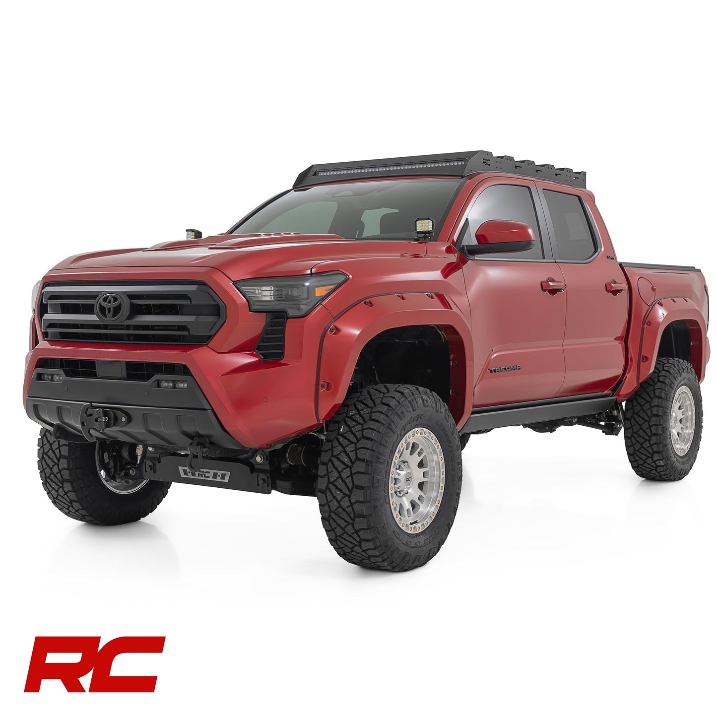 Rough Country 82 Series Off-Road Wheel - 15x8, 5x4.5" Bolt Pattern, 19mm Offset, Full Machined Aluminum with 8-Spoke Design & Simulated Beadlock Gold Hardware